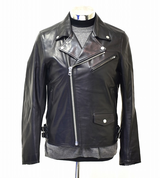 MISTERGENTLEMAN (ミスタージェントルマン) LEATHER RIDERS JACKET レザー ライダース ジャケット カウレザー  ブルゾン M