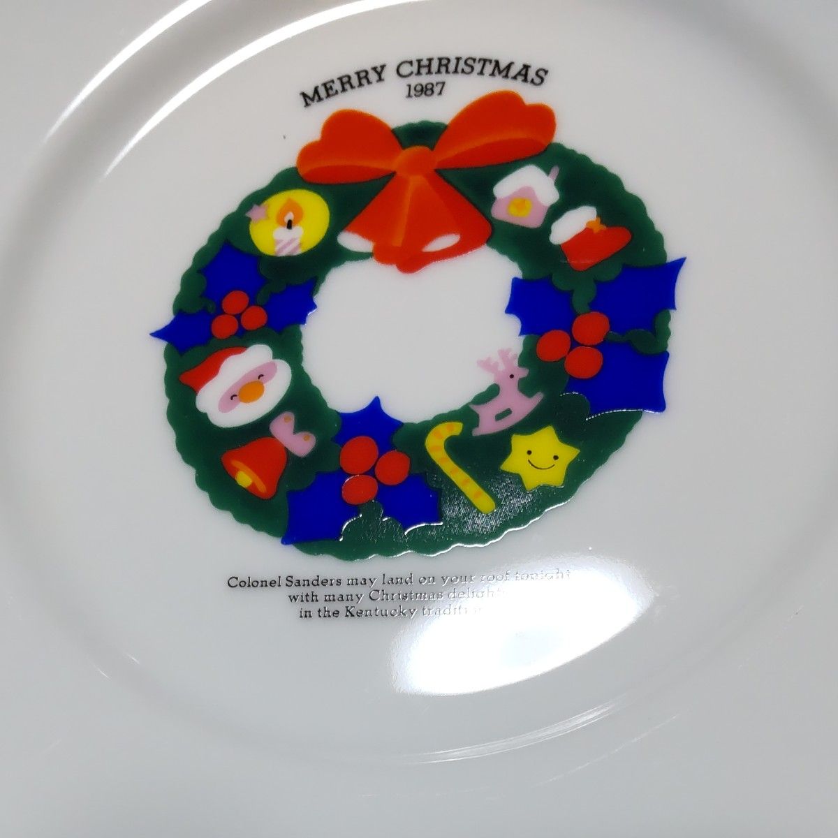 1987年ケンタッキーのクリスマスプレート皿