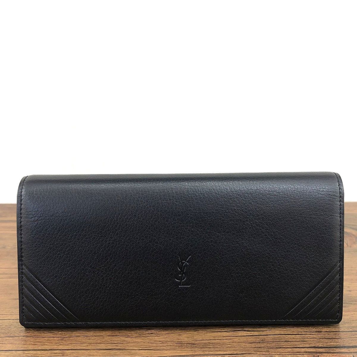 ☆送料無料☆ 未使用品 Yves Saint Laurent 長財布 ブラック ヴィンテージウォレット 227_画像2