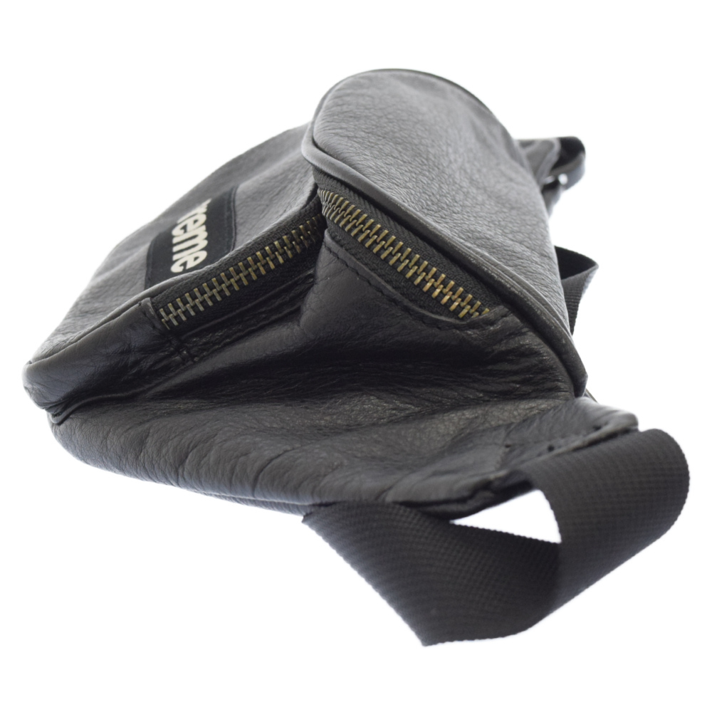 シュプリーム 17SS Leather Waist Bag レザーウェストバッグ ブラック_画像3