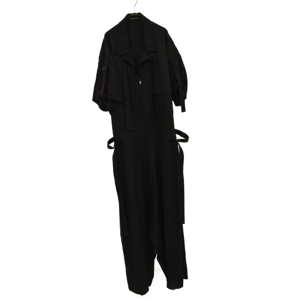ヨウジヤマモト SAMPLE 19SS ギャバジャンプスーツ ドレス ブラック サンプル品 HH-D03-100-2-3