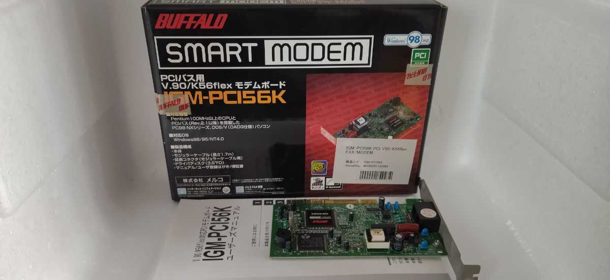 BUFFALO PCバス用V.90/K56flexモデムボード　IGM-PCI56K_画像1