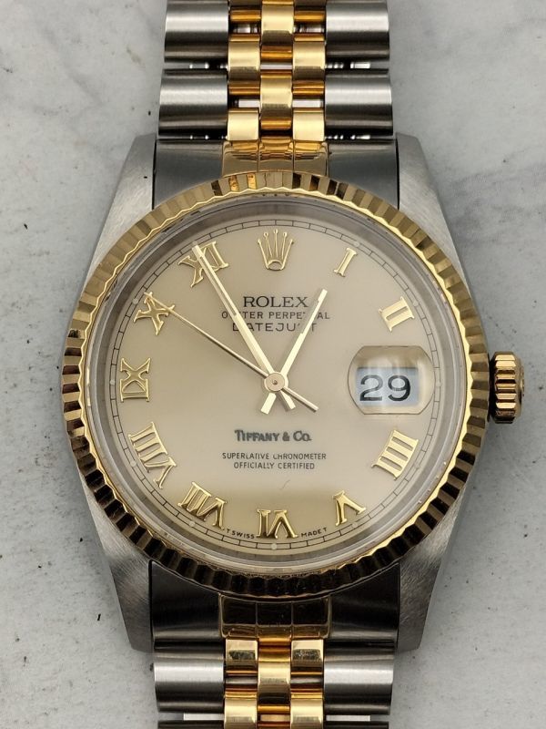 1円～ 稼動品 ROLEX ロレックス DATE JUST デイトジャスト 16233 自動巻き 腕時計 カレンダー メンズ コンビカラー ダブルネームの画像8