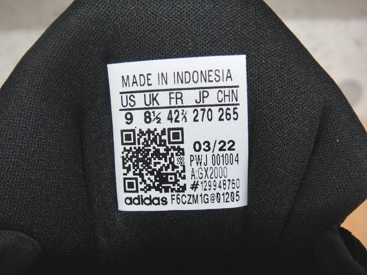 4B265T unused adidas Adidas sneakers RESPONSE M response M GX2000 27.0cm black running shoes 
