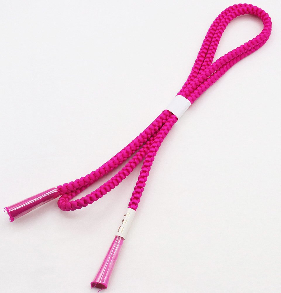 振袖用帯締め 正絹 ローズピンク 編み hu49 新品 成人式 ふりそで シルク オールシーズン 送料無料_画像1