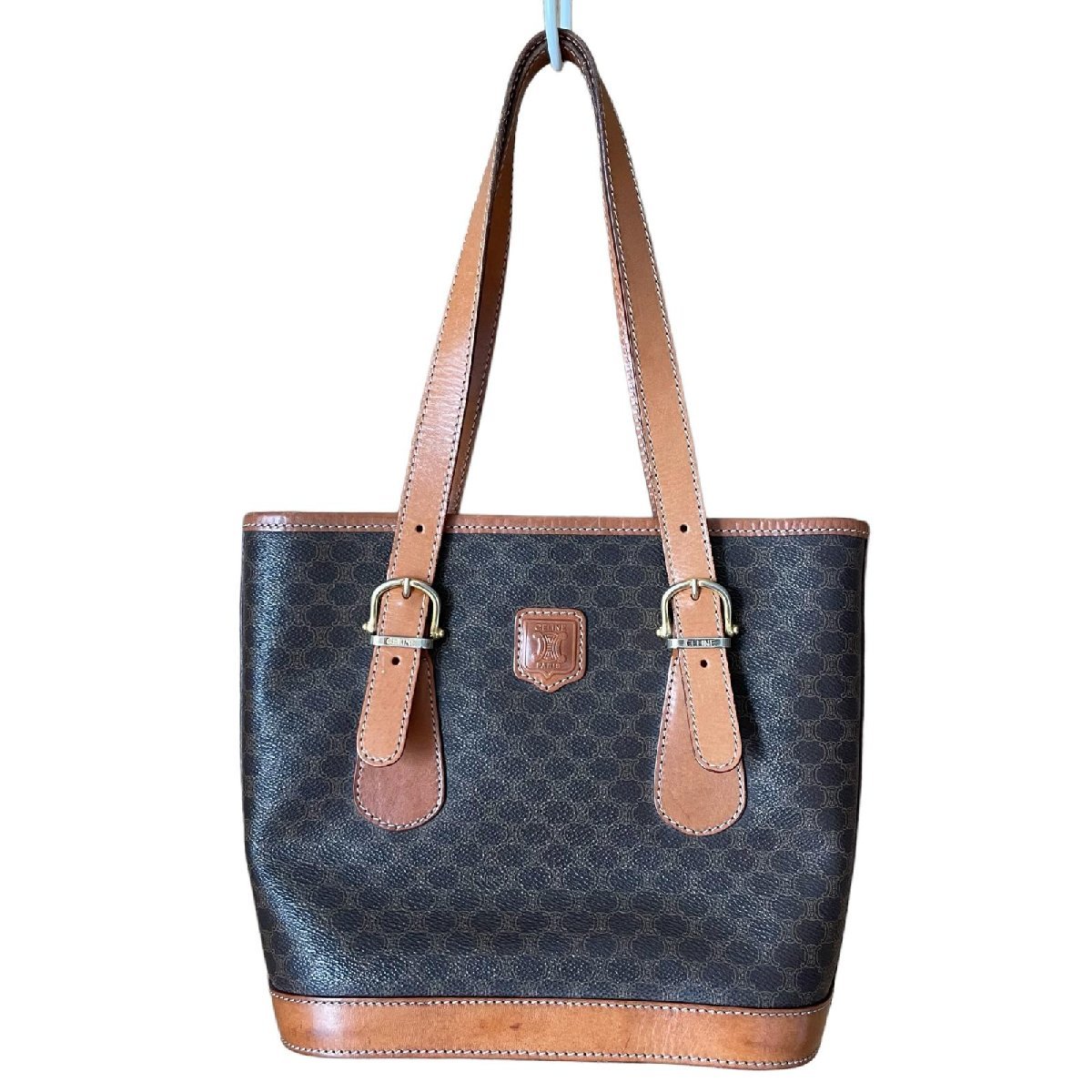 CELINE セリーヌ マカダム柄 ハンド トートバッグ ヴィンテージ