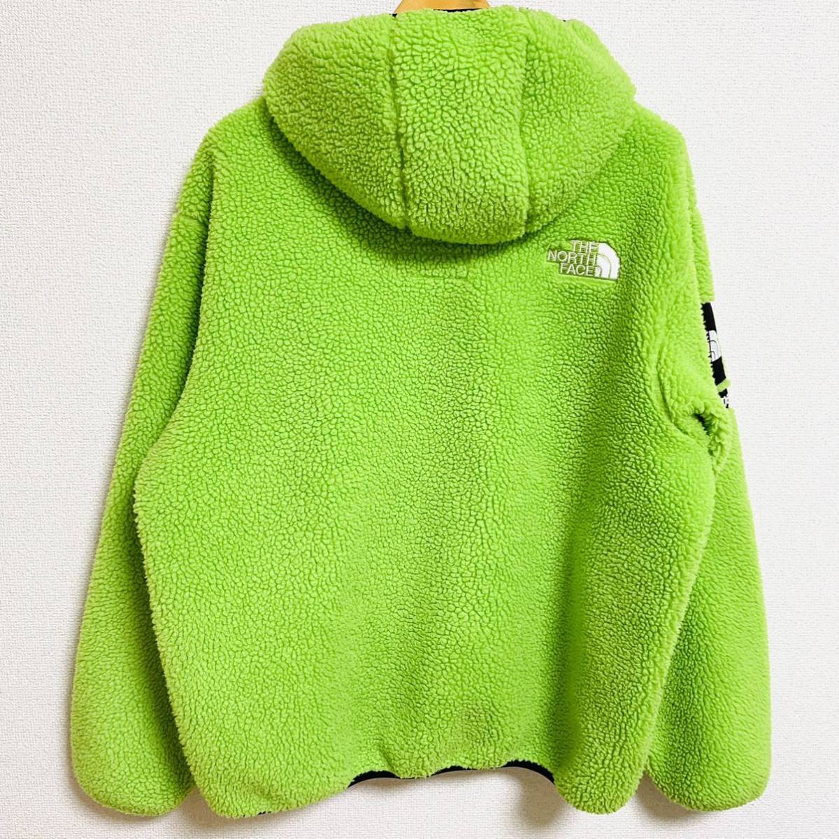 Supreme The North Face S Logo Hooded Fleece Jacket Lime White L 20aw 2020年 ライム グリーン 緑 白 Sロゴ フリース コラボ 納品書付き_画像2