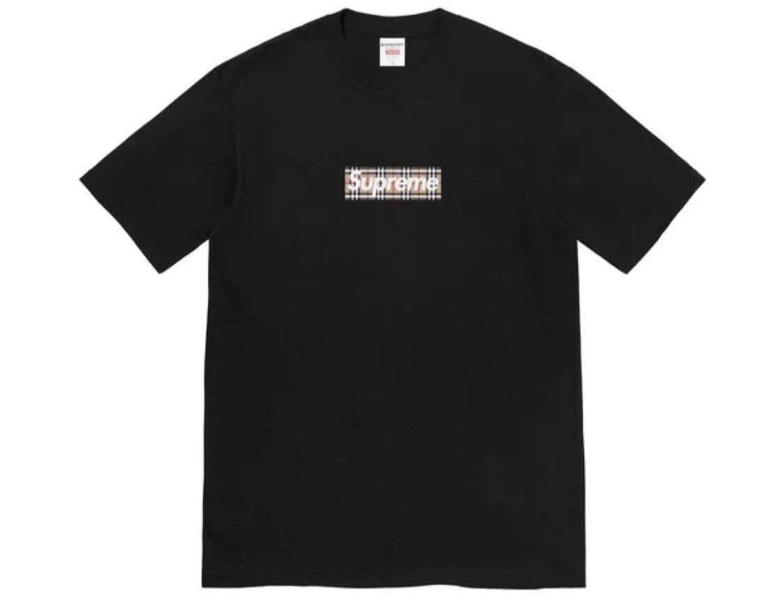 Supreme Burberry Box Logo Tee black XL 新品未使用 国内正規品 シュプリーム バーバリー ボックス ロゴ シャツ shirt ブラック 黒