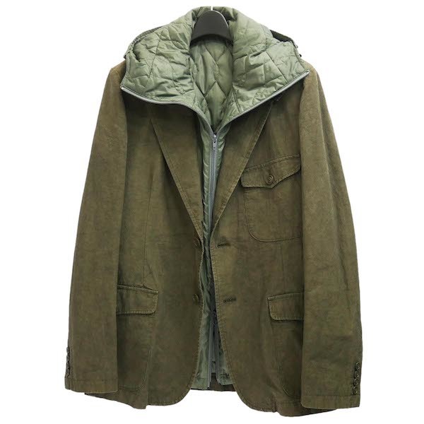Yohji Yamamoto POUR HOMME 2018aw 中綿ライナー付き 撥水加工コットン ...