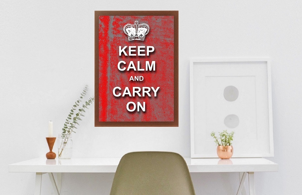 インテリアポスター ヴィンテージ Keep Calm and Carry On 平静を保ち普段の生活を続けよ A3サイズ as5_画像2