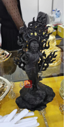 正規逆輸入品 大型高 豪華 仏像不動明王立像 銅製品 仏教美術品