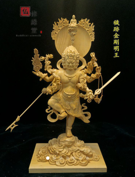 最高級 精密彫刻 仏教美術 仏教工芸品 檜木 極上彫 木造仏像 薬師如来 