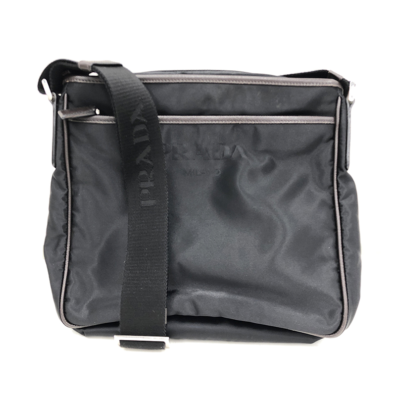 プラダ PRADA トートバッグ ナイロン レザー ブラック www
