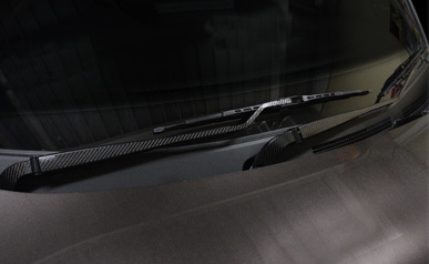 マジカルカーボン フロントワイパー用ステッカー ルークス B40系 R2.3～ カーボンシート【ブラック】 ハセプロ CFWAN-12 ht_画像3