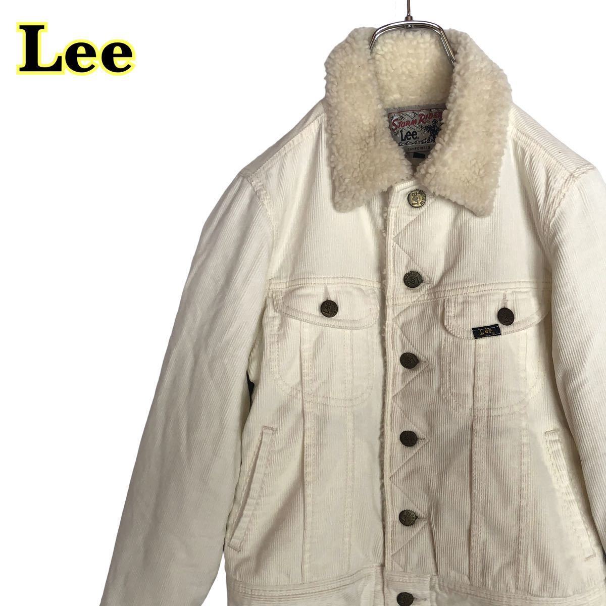 Lee Lee Corduroy Jacket Back Gore White Ladies Size [AY0806]