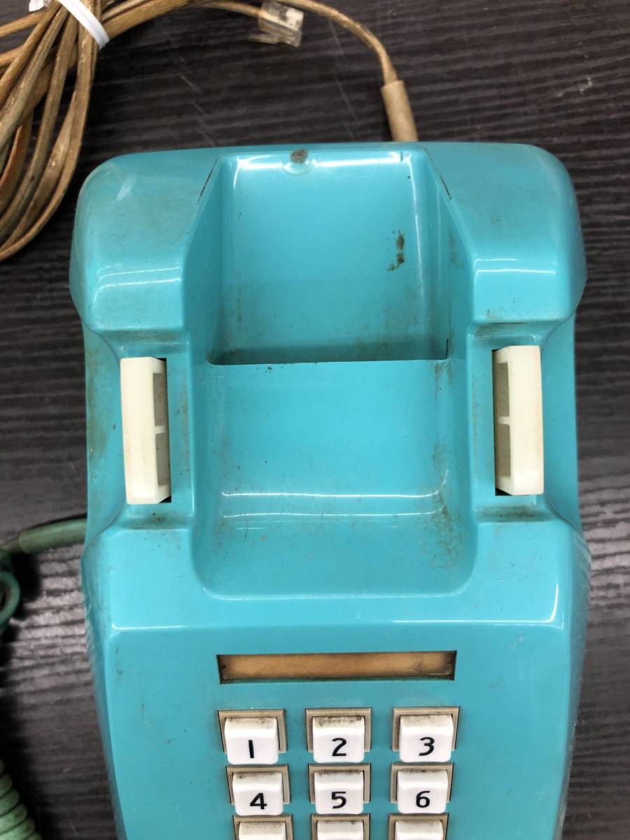  junk dial type telephone machine light blue 601-P antique retro ornament 