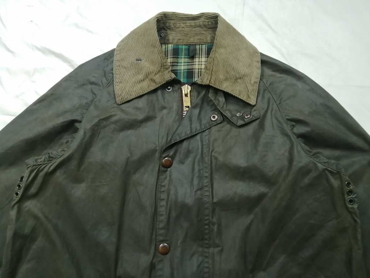 80s〈c34〉Barbour burghley セージ バブアー 2クラウン バーレー