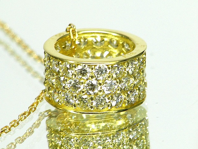 30000円 最安値級価格 天然ダイヤモンド 1.00ct リングタイプネックレス K18