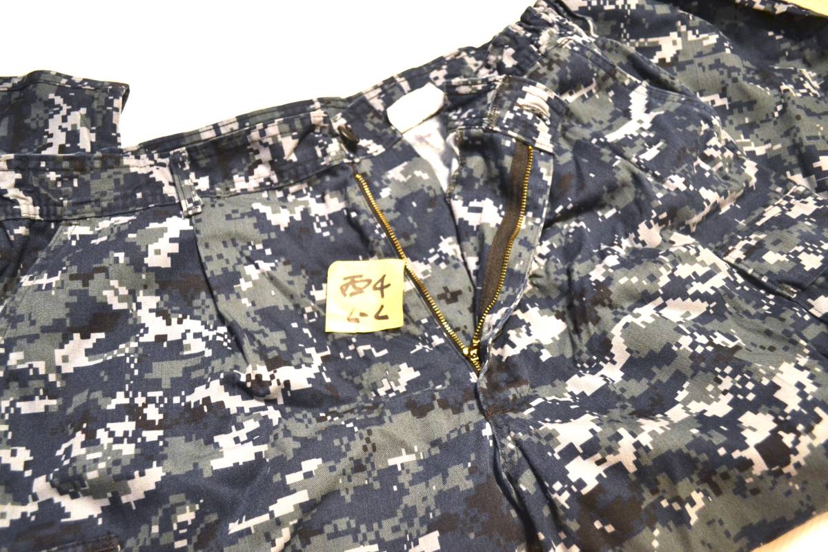 希少サイズ 実物 米軍放出品 NAVY 米海軍 USN ネイビー NWU ブルー デジタル迷彩 パンツ L/L 戦闘服 ズボン トラウザー SEALS BDU_画像3