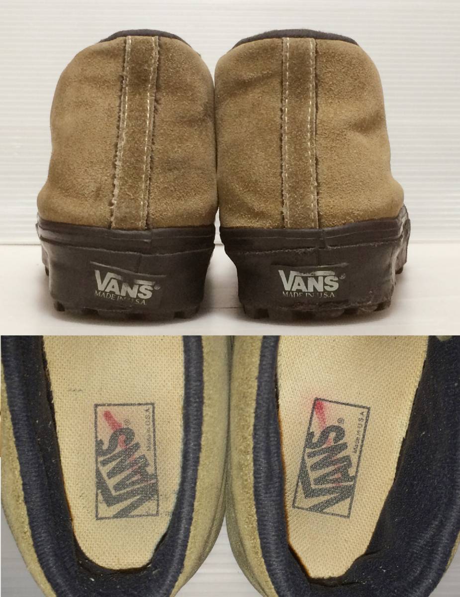 レア 美品 90's VANS chukka チャッカ スエード US8.5 26.5cm USA製 vintage ヴィンテージ_画像3