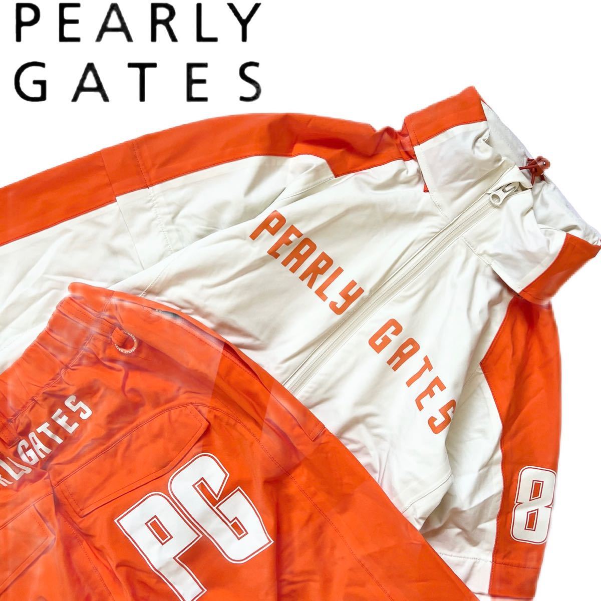 PEARLY GATES パーリーゲイツ レインウェア 雨具 セットアップ ロゴ-