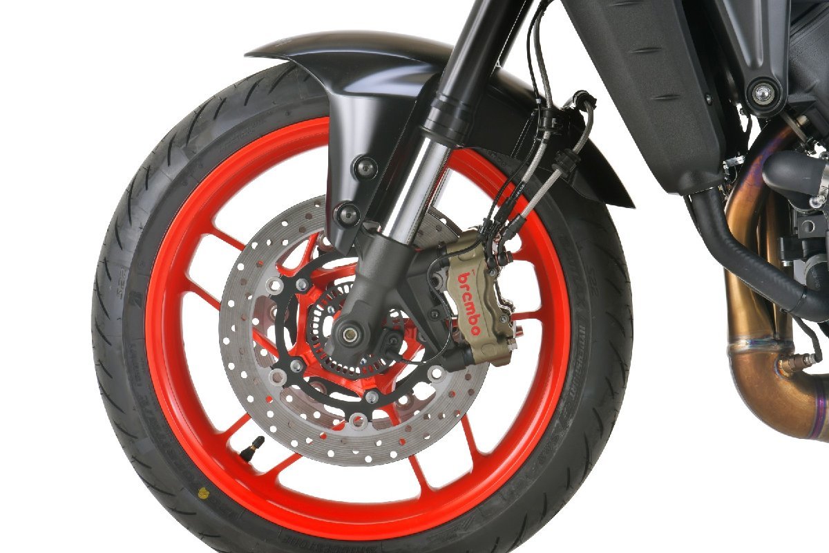 スウェッジラインプロ フロントホースキット バイピース アルミ YAMAHA MT-09 21 Brembo レッド&ブルー_画像6