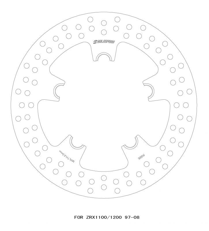 アクティブ ゲイルスピード モノフローティングディスクローター(リア) ZRX1200S '01 ～ '08_画像2