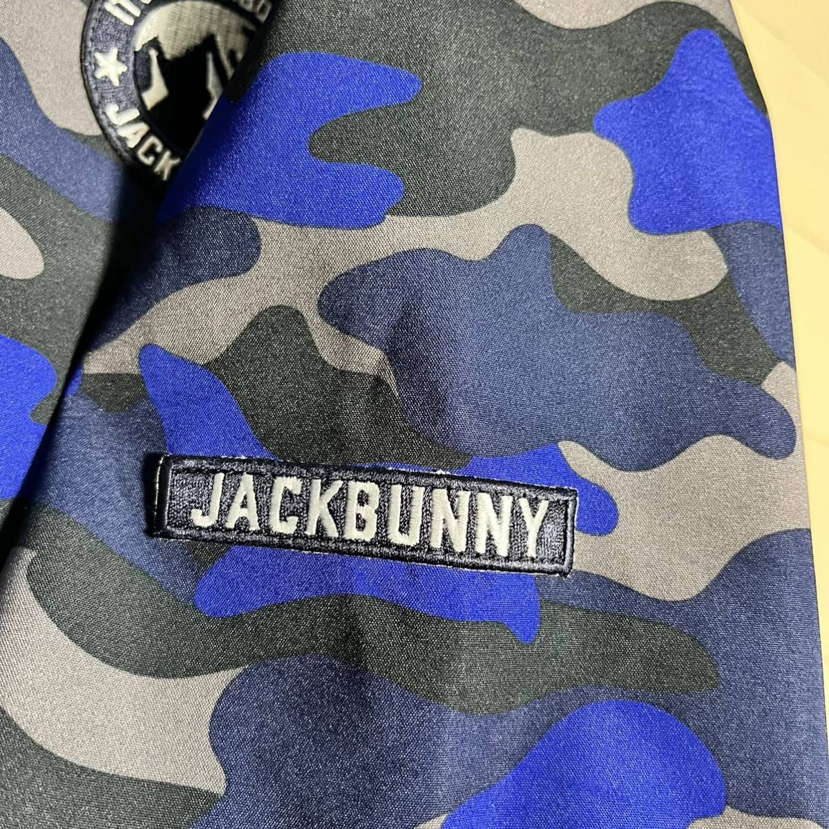 状態良 Jack Bunny!! by PEARLY GATES 迷彩 カモフラ ハイネック ジャケット プルオーバー 裏地フリース サイドジップ ジャックバニー_画像4