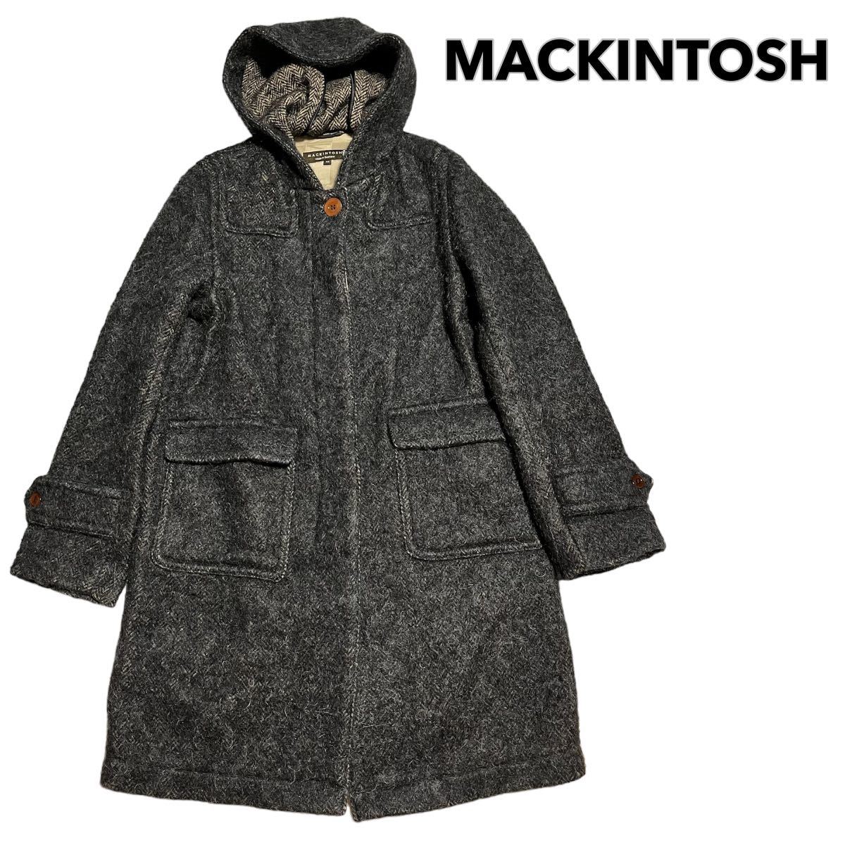 最高級 コート アルパカ混 モヘヤ ウール マッキントッシュ MACKINTOSH 英国製 フーデッド メンズ レディース 34 女性用