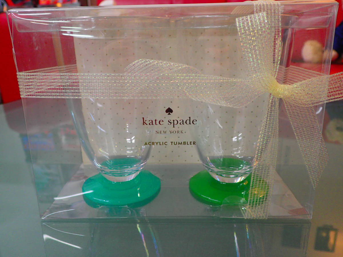 ケイトスペード アクリル タンブラー グラス ペア 143635 kate spade NEW YORK OUTLET アウトレット 未使用品_画像9