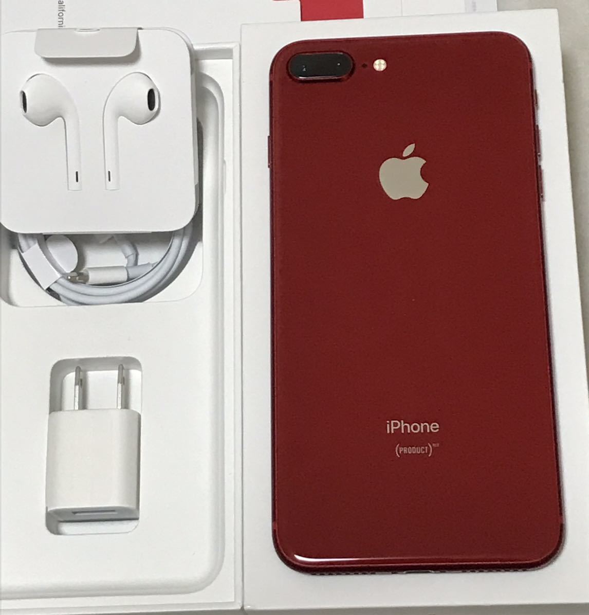 美品100%】SIMフリーiPhone8 Plus iPhone8plus 256GB red アイフォン8