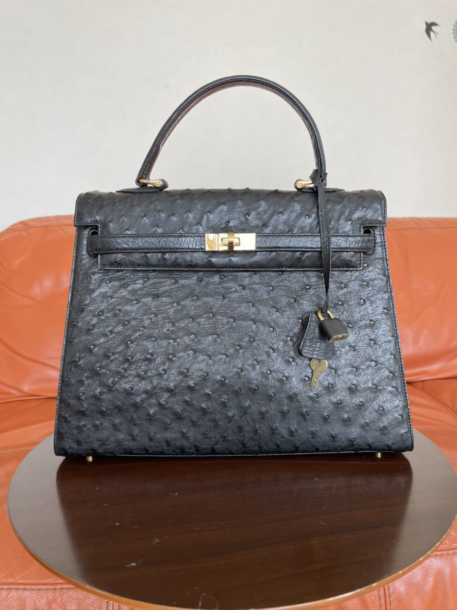 ◆品質保証【綺麗】☆オーストリッチ　人気のデザイン　ハンドバッグ