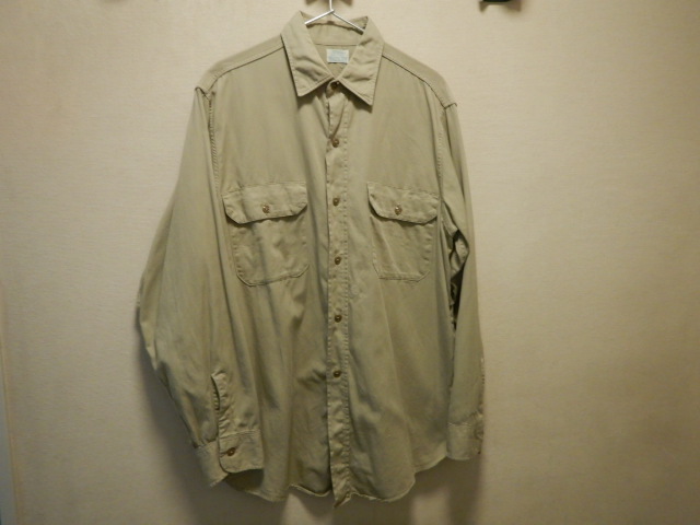 売り切れ必至！ シャンブレー TWILL ARMY チノシャツ コットン カーキ