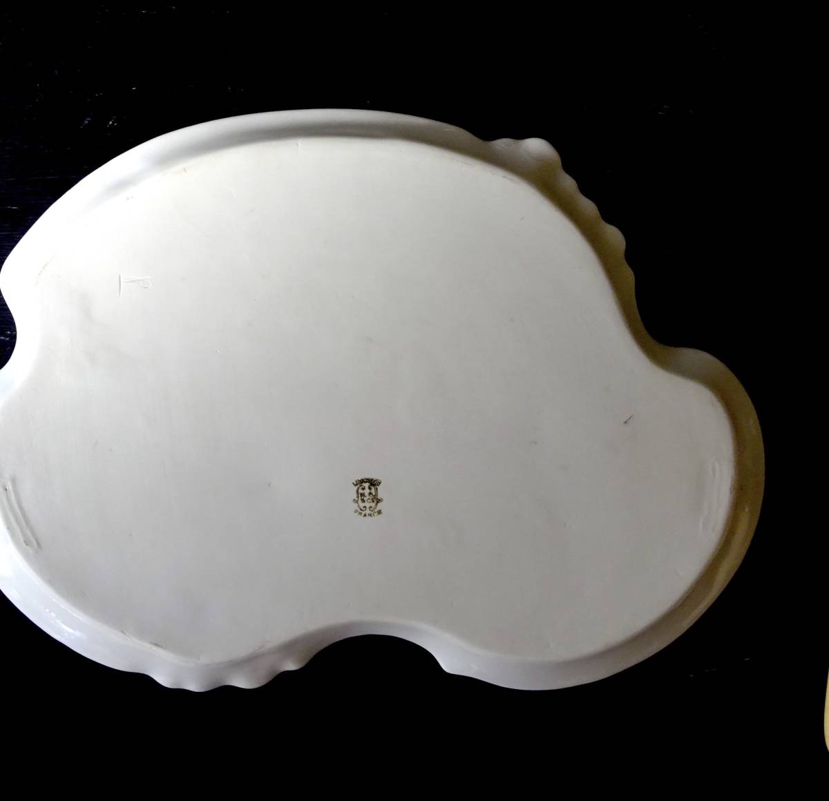 20世紀初期白磁平皿Limoges釜器皿焼物鉢飾皿陶器民藝骨董古道具美術