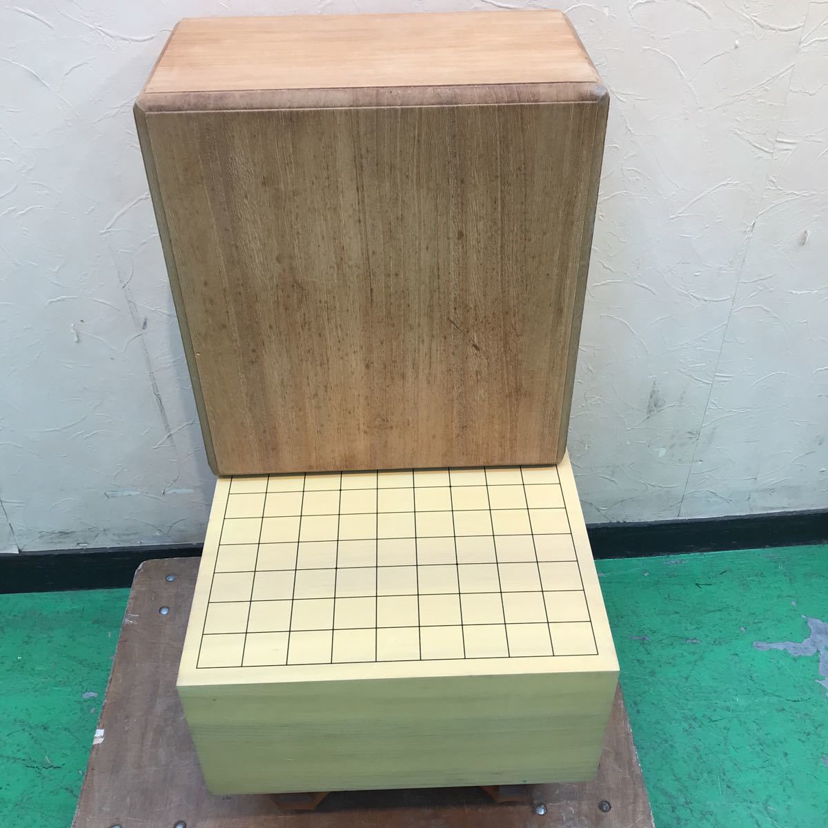 将棋盤 木製 カバー付き　現状品