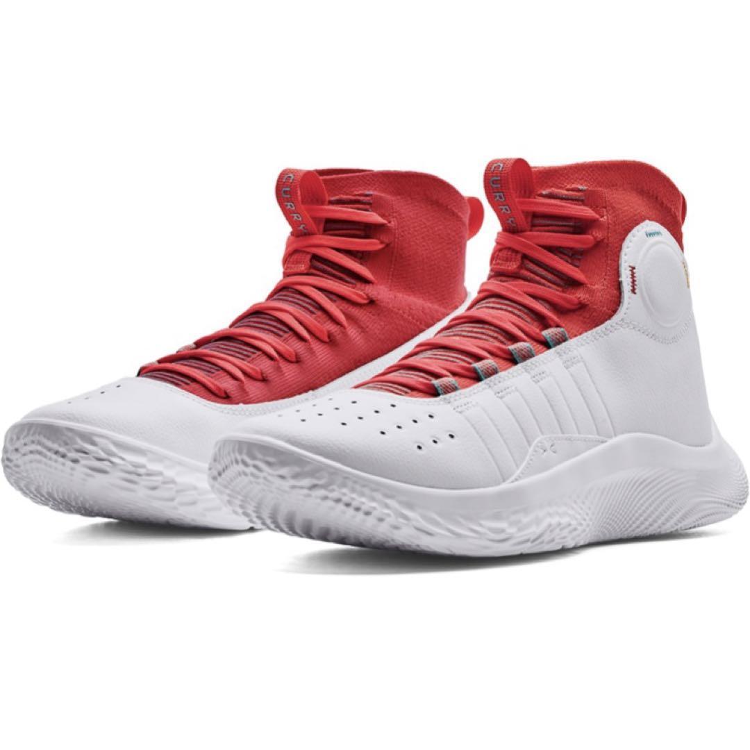 Under Armour CURRY 4 FLOTRO White Red 28cm アンダーアーマー カリー