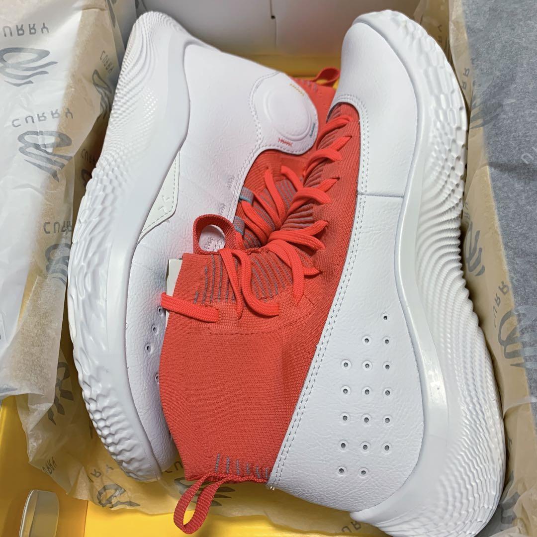 Under Armour CURRY 4 FLOTRO White Red 28cm アンダーアーマー カリー フロトロ ホワイト レッド US10 白 赤_画像2