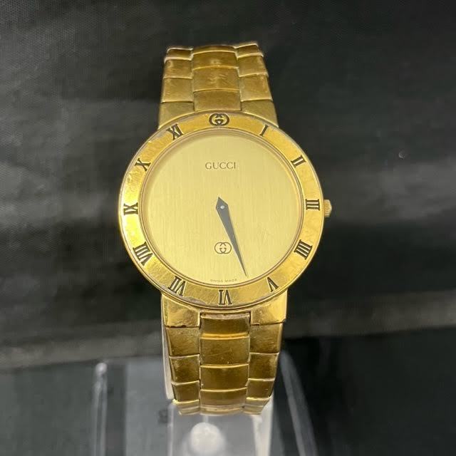 ヤフオク! - 仙16 GUCCI グッチ ゴールド文字盤 GP ゴールド...