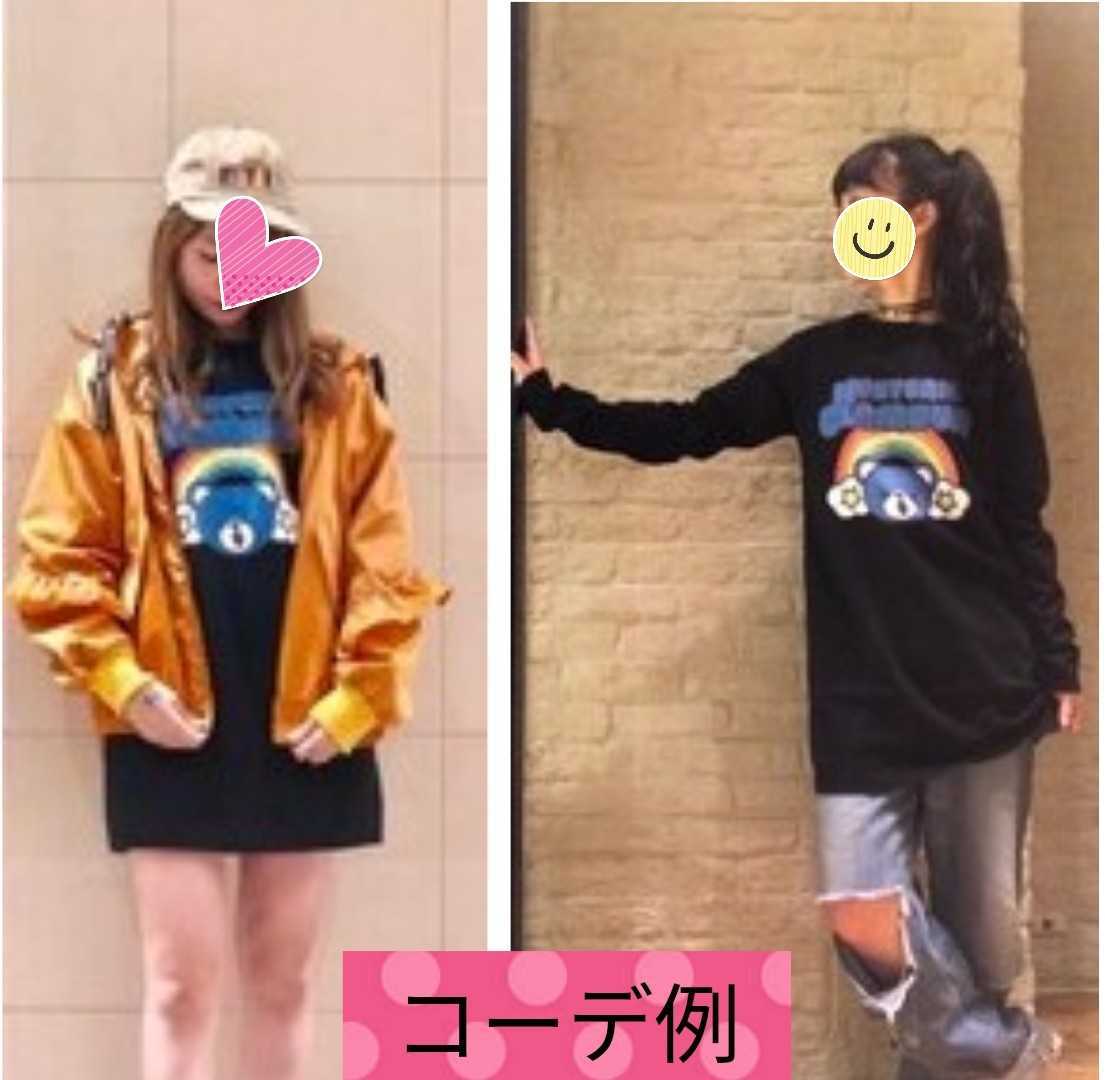 ヒステリックグラマー ファックベア ニットワンピース HYSTERIC GLAMOUR 長袖 ワンピ レディース fuck bare Rainbow 黒 チュニック【美品】
