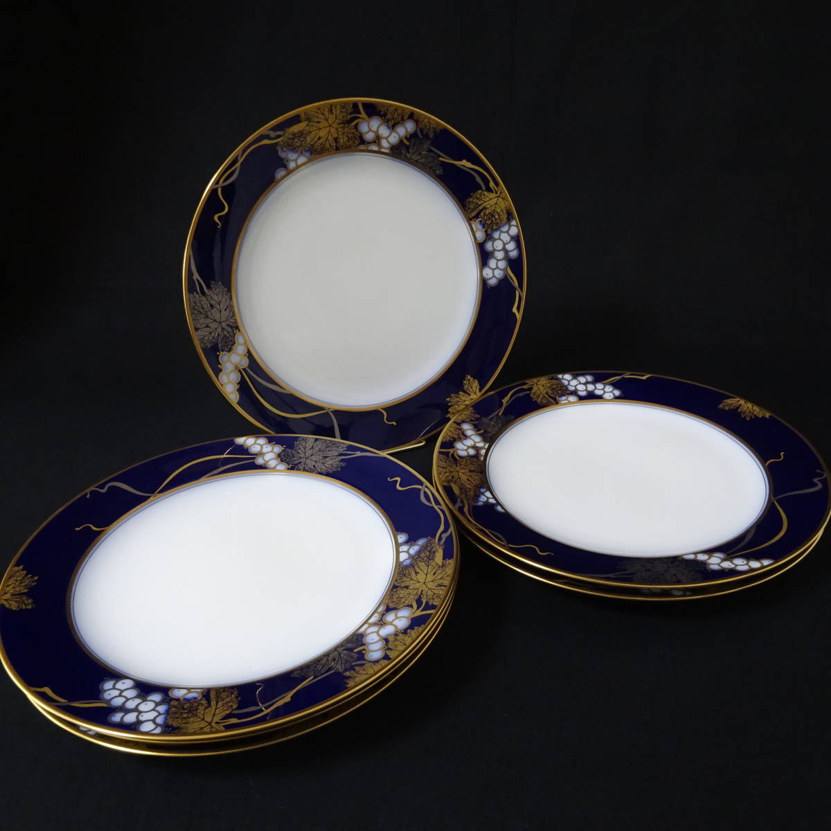 1621128-136】○美品○大倉陶園 OKURA 金彩瑠璃葡萄 リミテッド