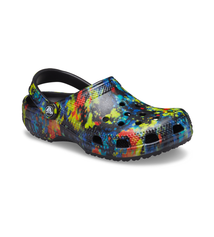 24cm クロックス クラシック タイ ダイ グラフィック クロッグ タートニック×マルチ ブラック Classic Tie Dye Graphic Clog M6W8_画像6