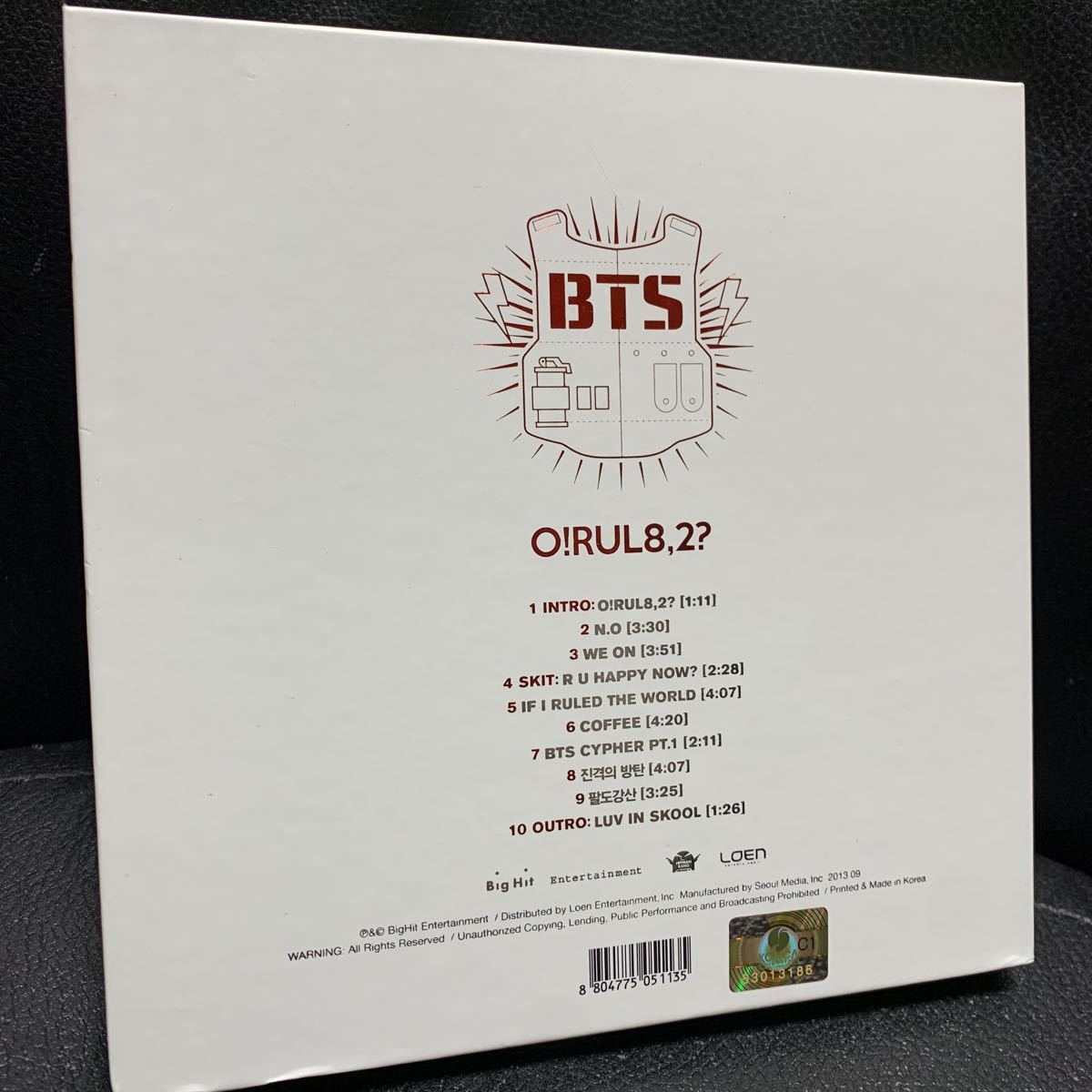 BTS 防弾少年団 CD 1stミニアルバム O!RUL8,2？  韓国盤 防弾少年団 バンタン 1st mini album トレカ2枚ありの画像4