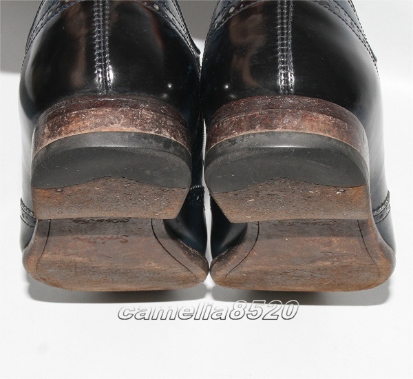 Paul Smith Paul Smith J029 wing chip бизнес обувь темно-синий кожа натуральная кожа 40 / 6 примерно 24.5~25cm Италия производства б/у прекрасный товар 