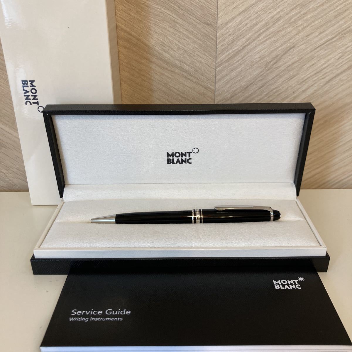 【新品同様】未使用品 MONTBLANC マイスターシュテュック モンブラン ボールペン プラチナ 2866 164 BP 店舗展示品 プレゼントにも