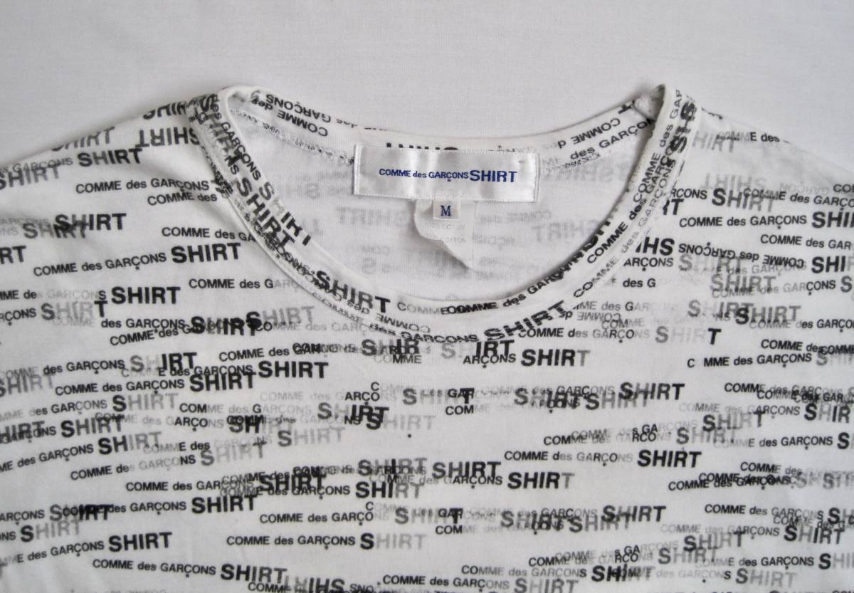 COMME des GARCONS SHIRT コムデギャルソンシャツ　総ロゴプリント　Tシャツ　M_画像2