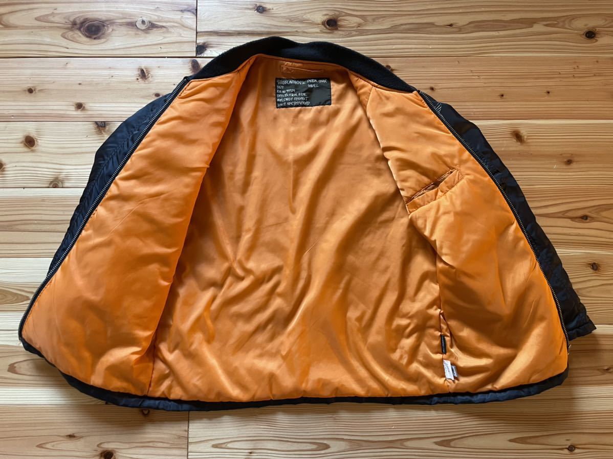 希少 90s OLD STUSSY MA-1 フライトジャケット ダークネイビー 希少 90s OLD STUSSY MA-1 フライトジャケット ダークネイビー