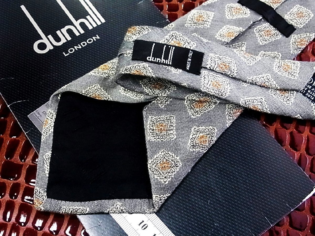 ♪今週の特売980円～♪1362♪良品【dunhill】ダンヒル【花 装飾 ｄロゴ 柄】ネクタイ♪_画像2