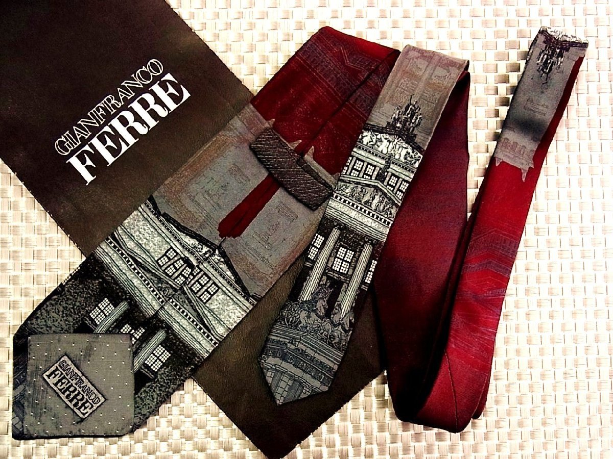 !29527C! superior article [ building . pattern ] Gianfranco Ferre [FERRE] necktie 