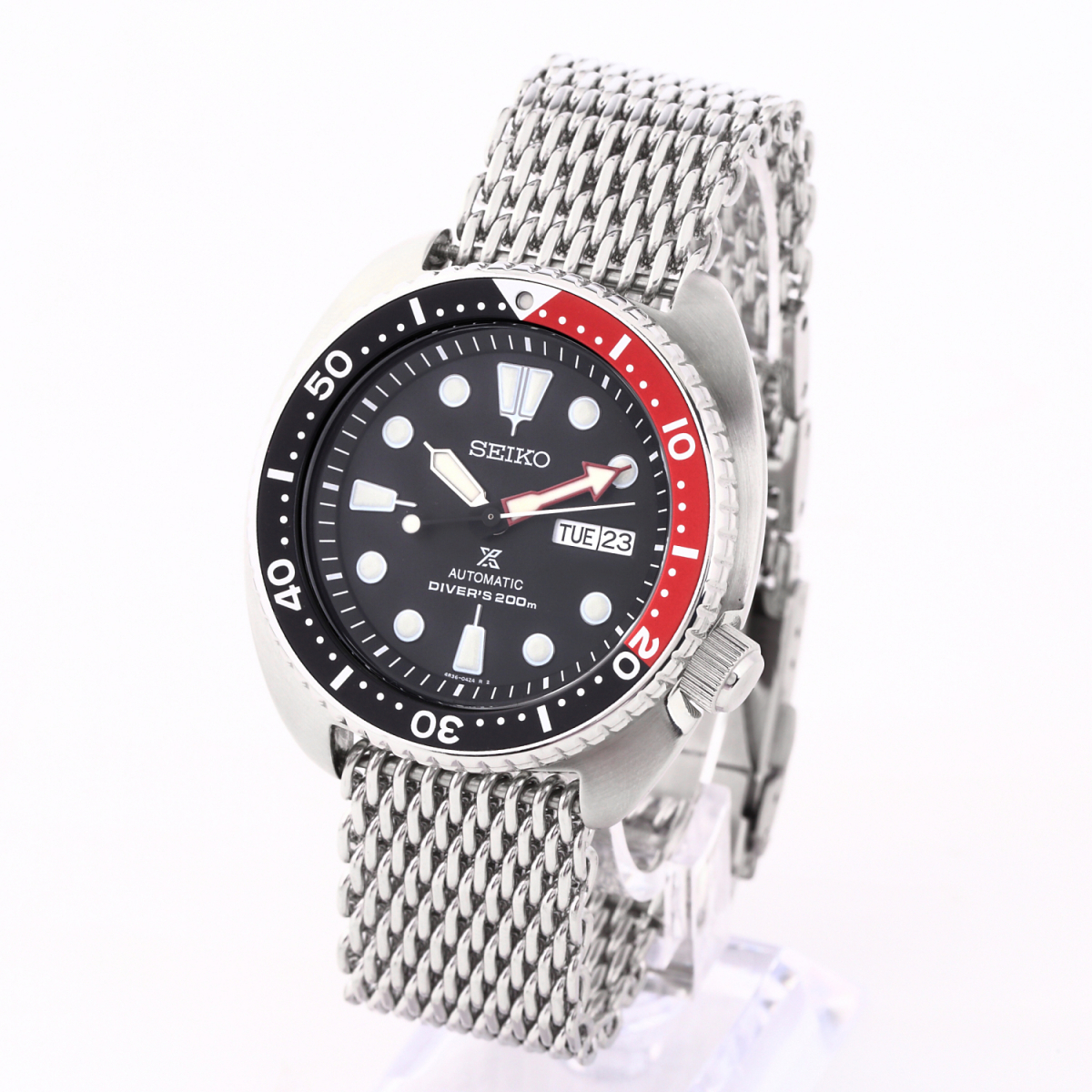 時計ベルト 22mm ブラック ステンレス バンド Hリンク シャーク