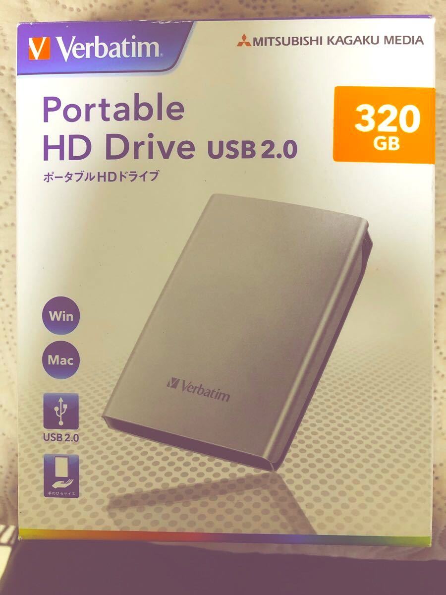 ポータブルハードディスク320GB　Verbatim